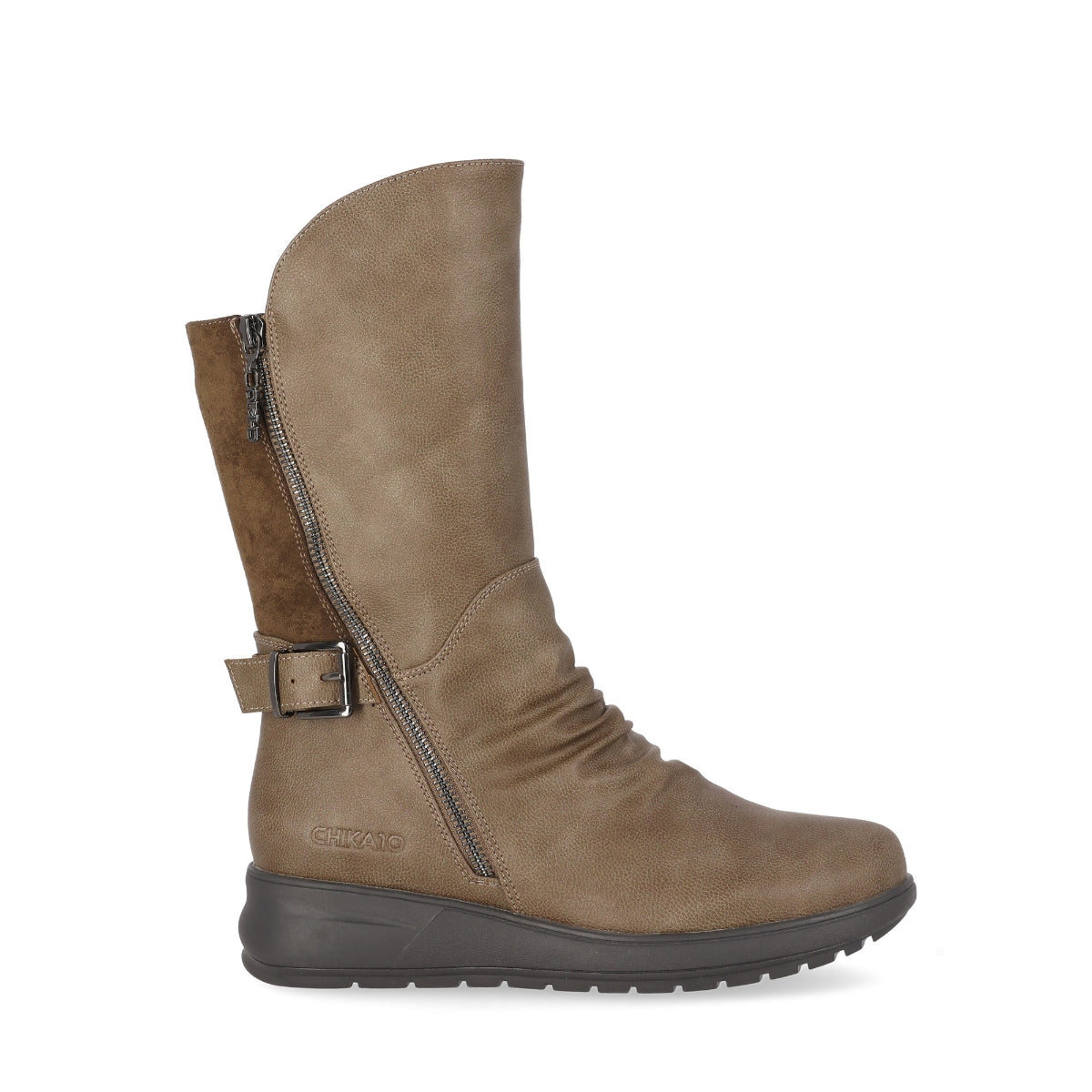 Botas Piel Vegana de Mujer Chika10 Cuña baja – CHIKA10