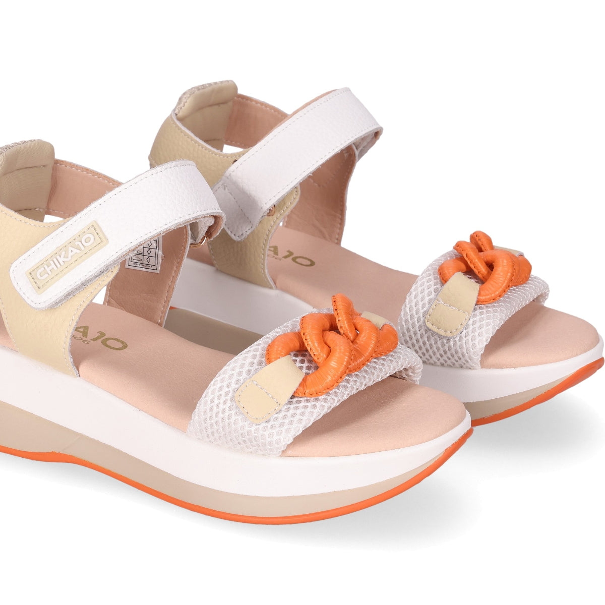 Sandalias Piel Vegana de Mujer Chika10 Cuña baja – CHIKA10