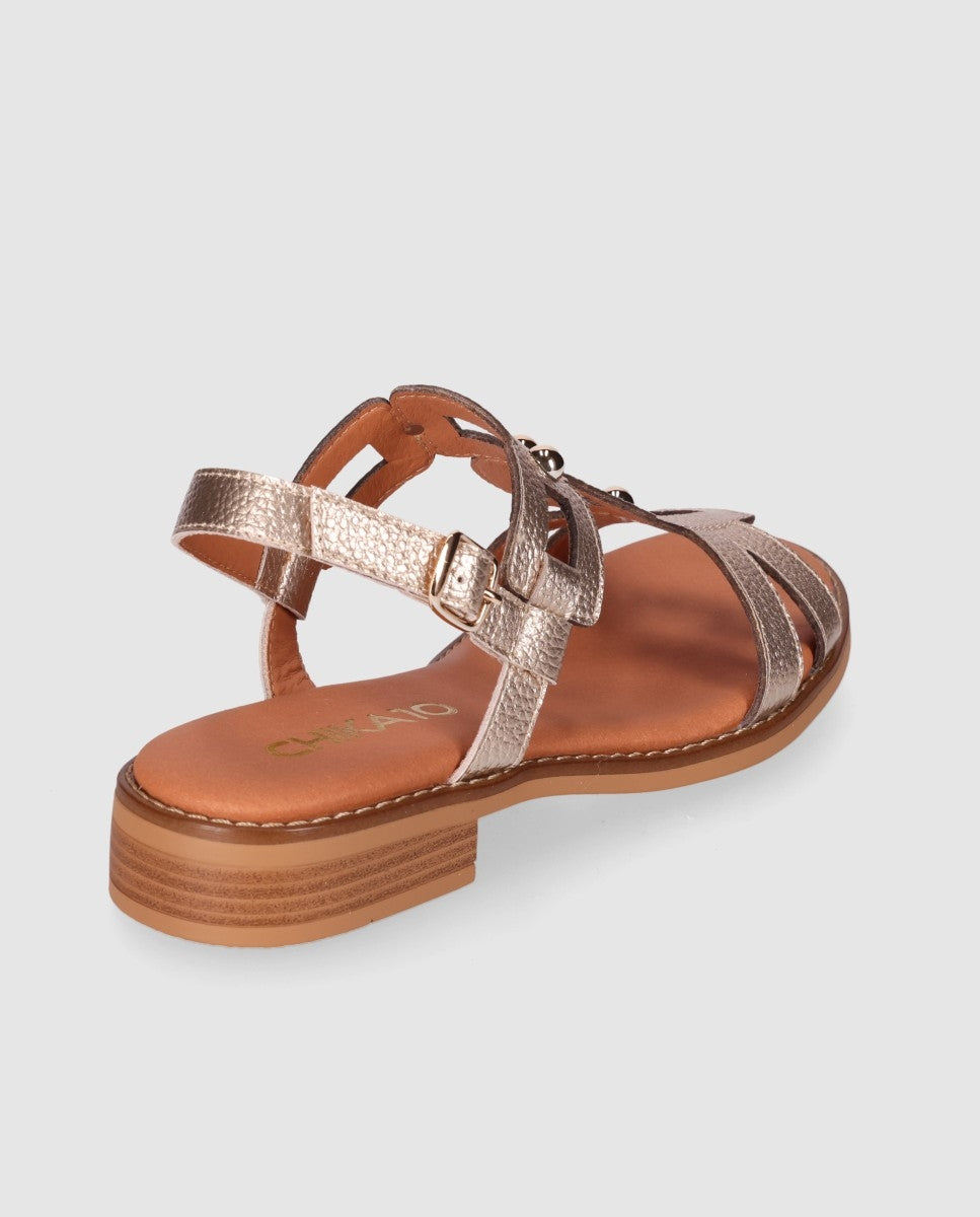 Sandalias Piel de Mujer Chika10 Leather Tacon bajo – CHIKA10