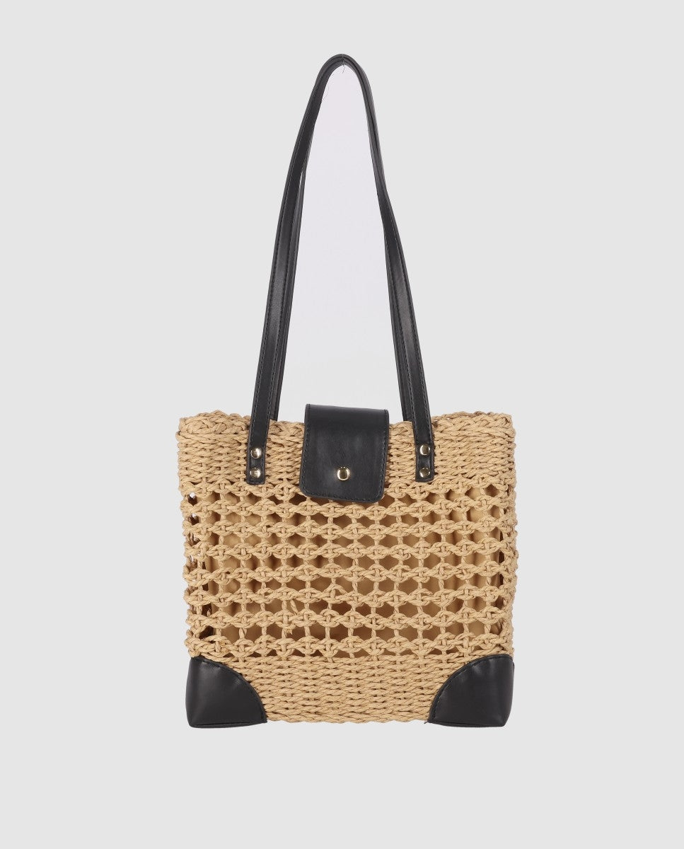 BAG RAFFIA 01 Negro/Black-0