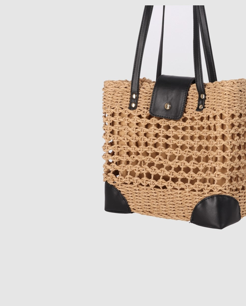 BAG RAFFIA 01 Negro/Black-3